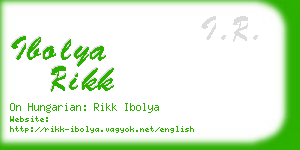 ibolya rikk business card